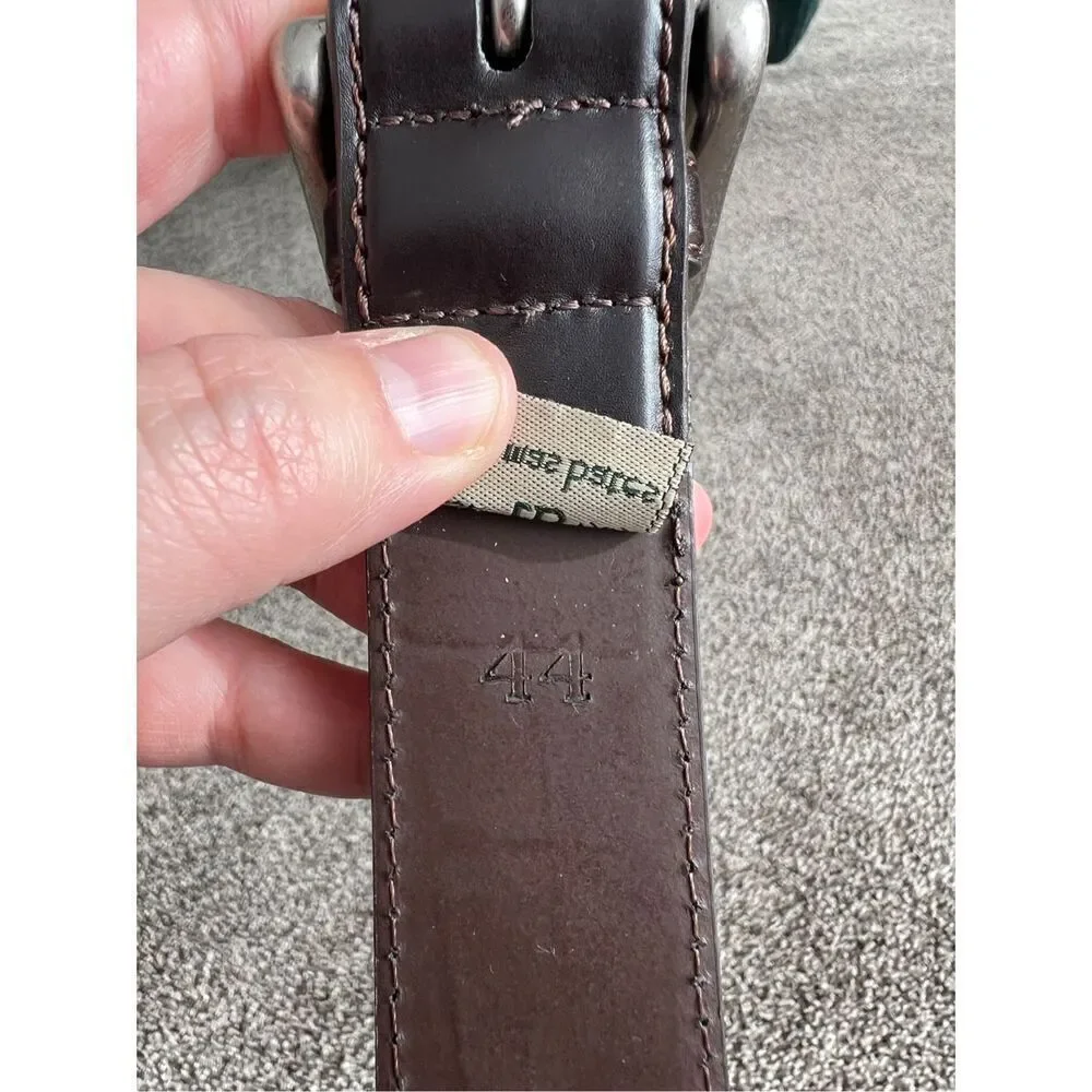 Thomas Bates size 44 Leather Money Belt with Zipper Pocket for Men | Genuine Lea